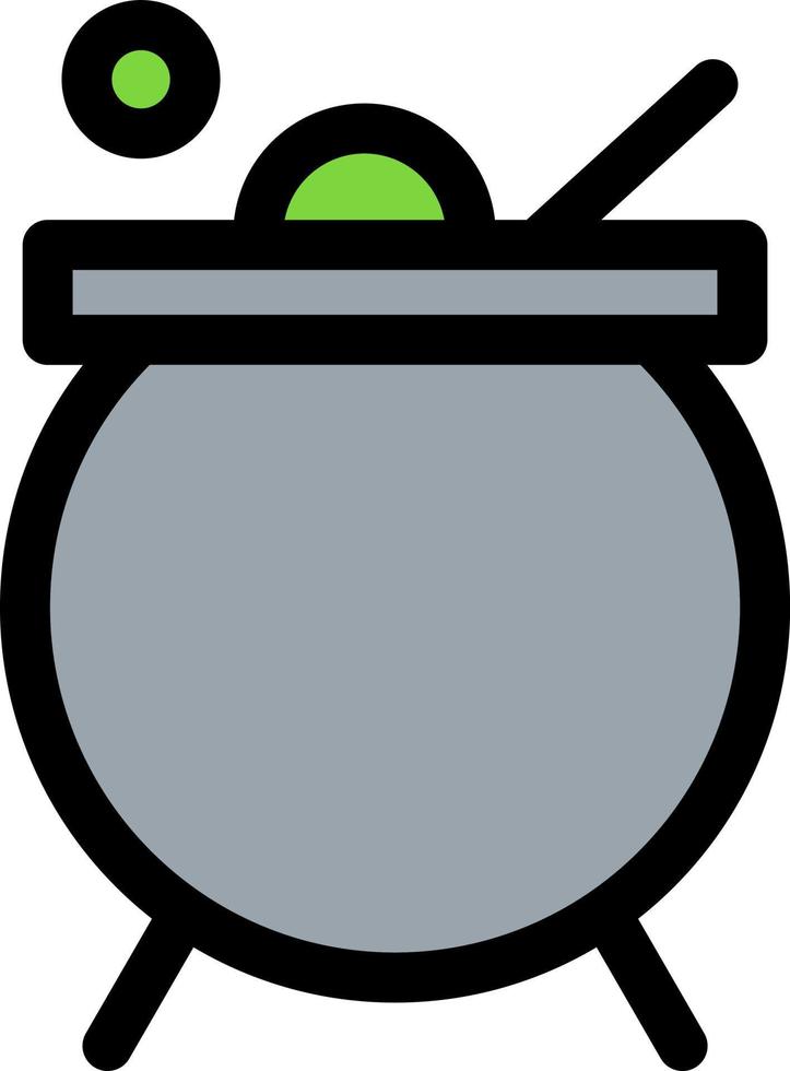 Cauldron Line Filled Icon vector