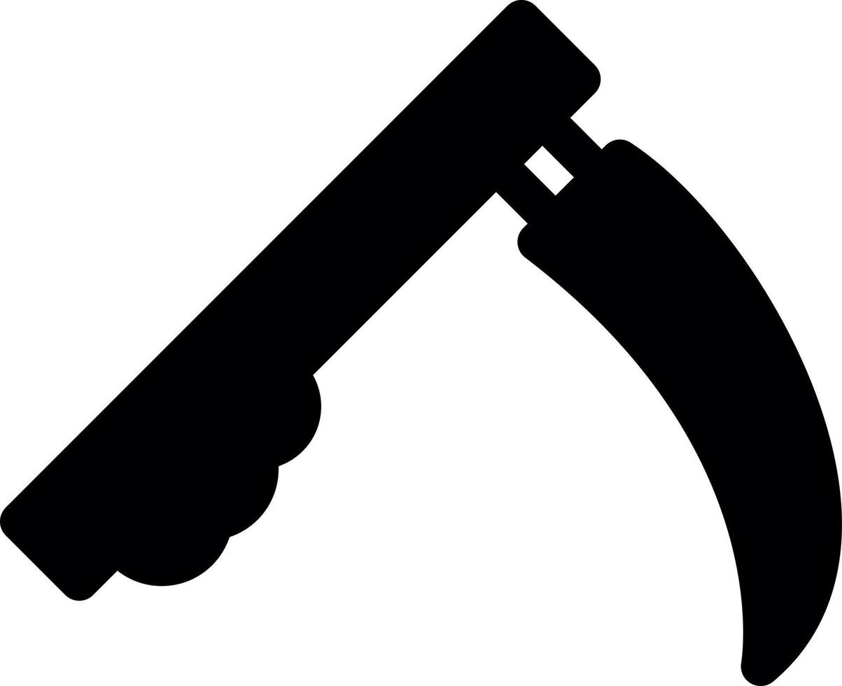 Scythe Glyph Icon vector