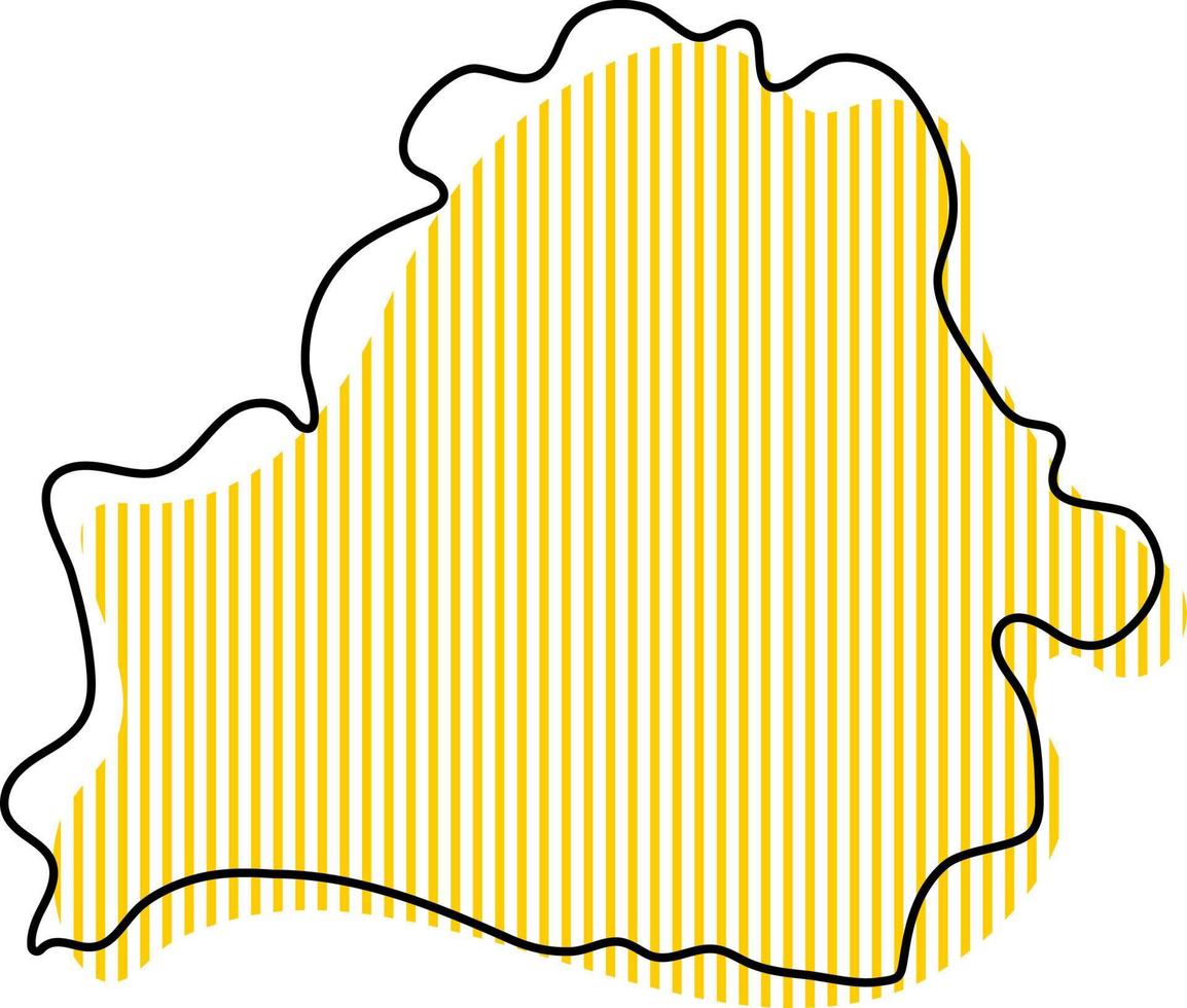 mapa de contorno simple estilizado del icono de Bielorrusia. vector