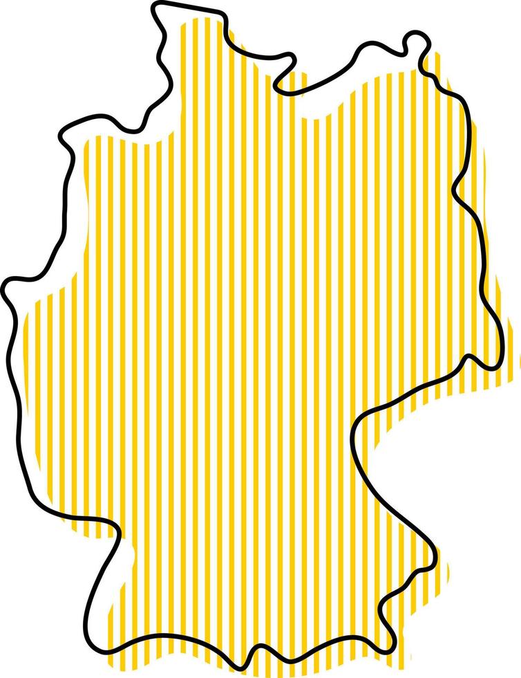 mapa de contorno simple estilizado del icono de Alemania. vector