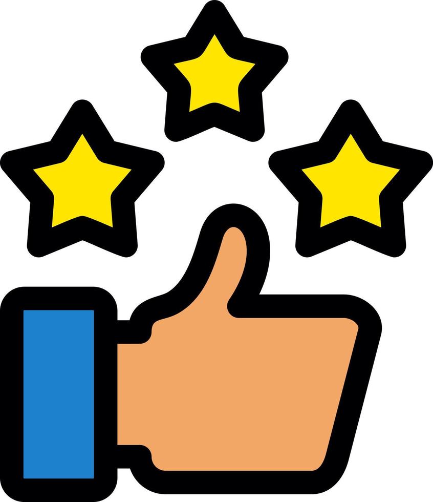 Rating Line Filled Icon vector