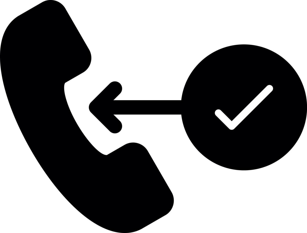 Call Glyph Icon vector