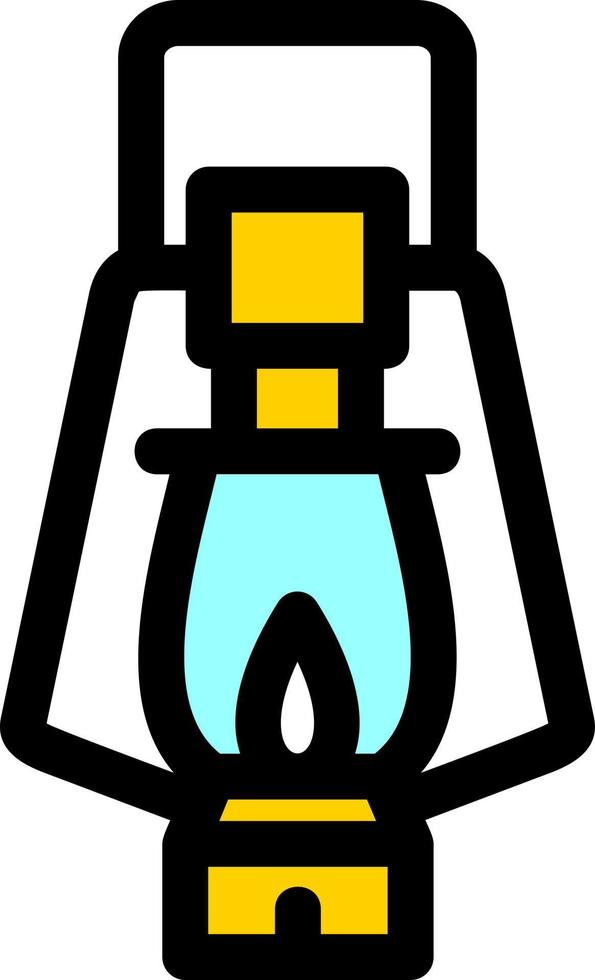 Desert Lantern Line Filled Icon vector