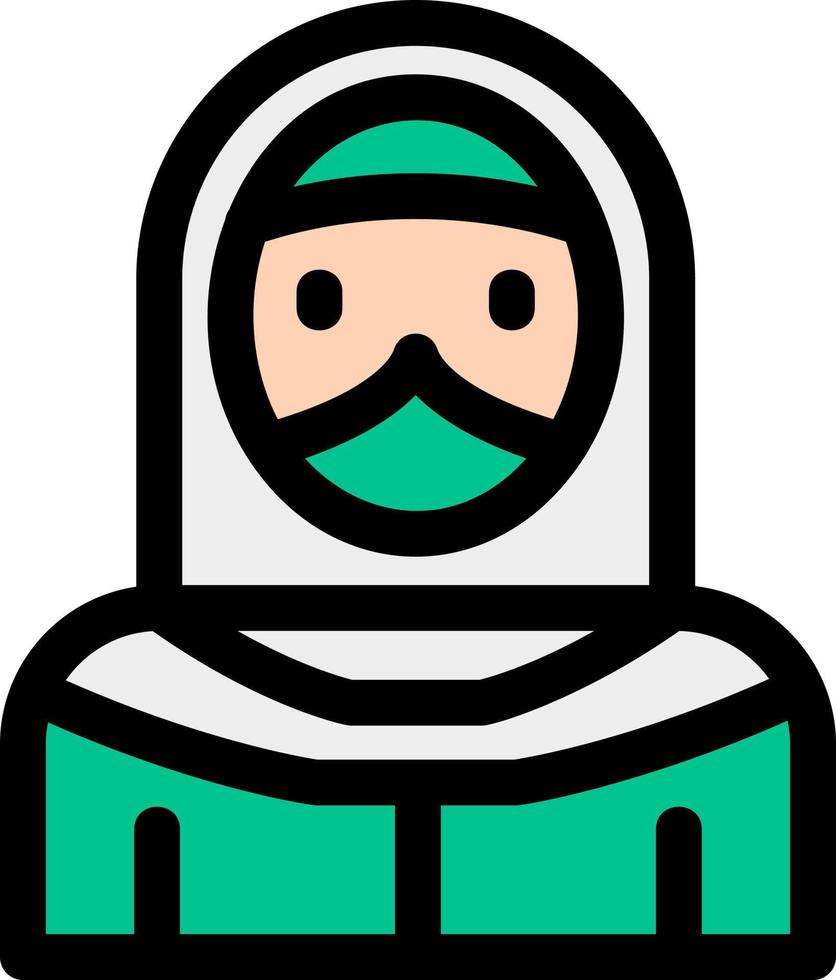 Female Bedouin Line Filled Icon vector