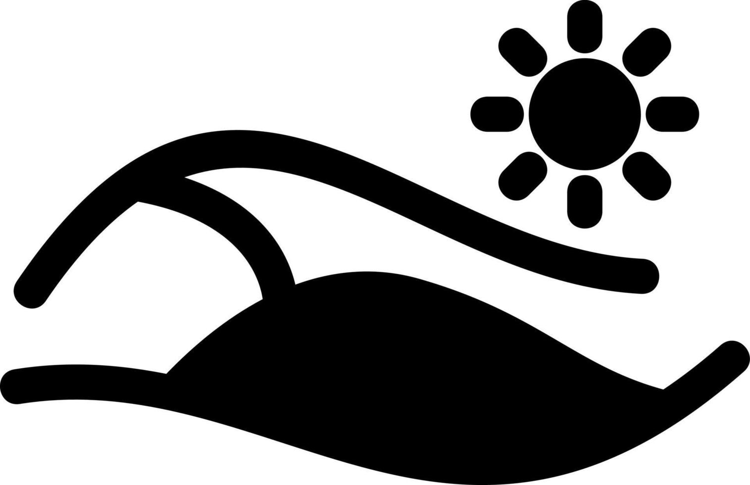 Desert Glyph Icon vector