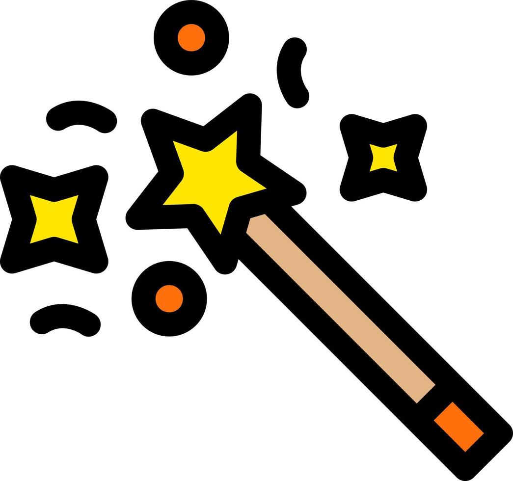 Magic Wand Line Filled Icon vector