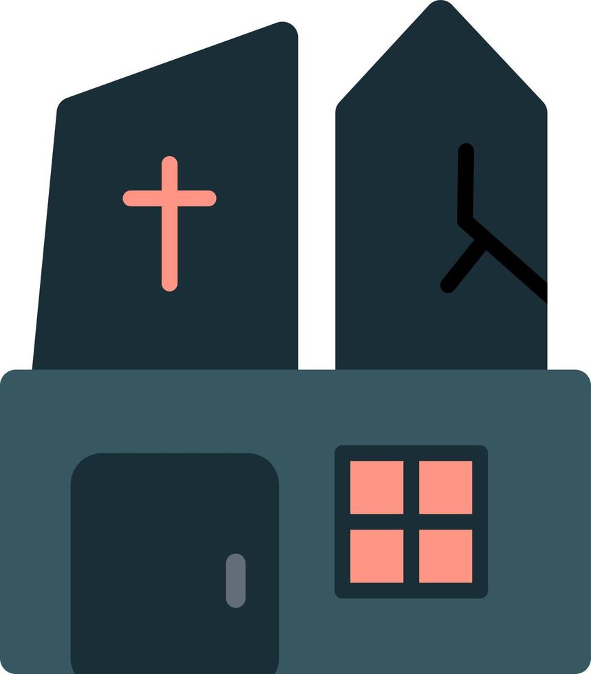 Ghost Castle Flat Icon vector