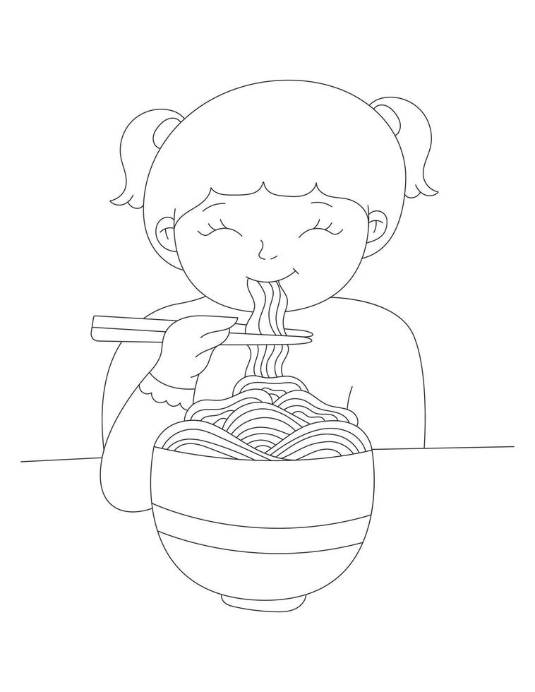 Baby Food Coloring Pages for Kids vector