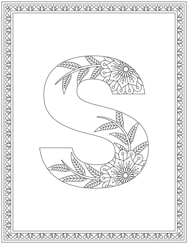 ABC Coloring Pages Letter S vector