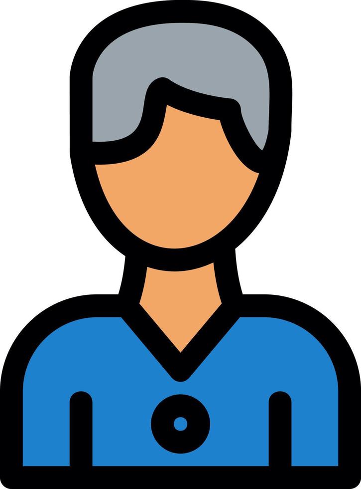 User Line Filled Icon vector