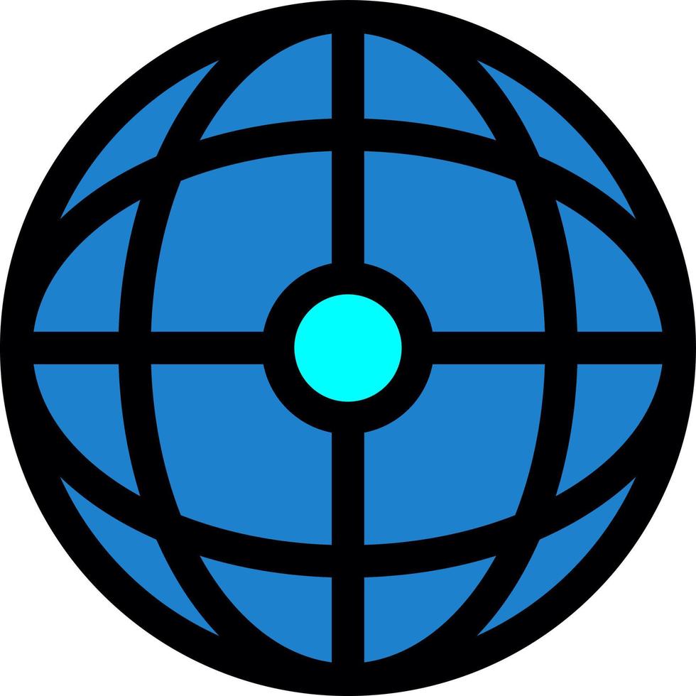 Worldwide Line Filled Icon vector