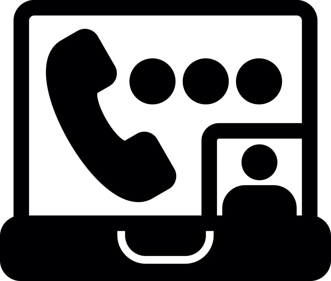 Video Call Glyph Icon vector