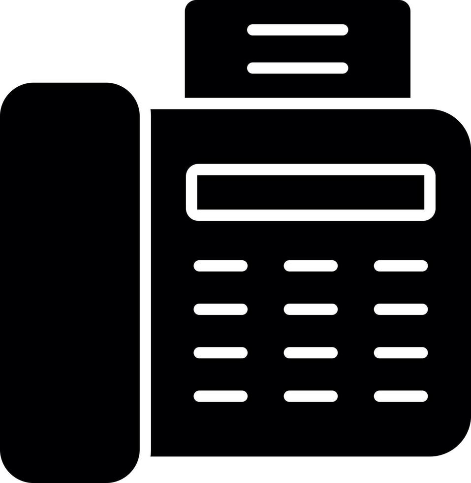 Fax Glyph Icon vector