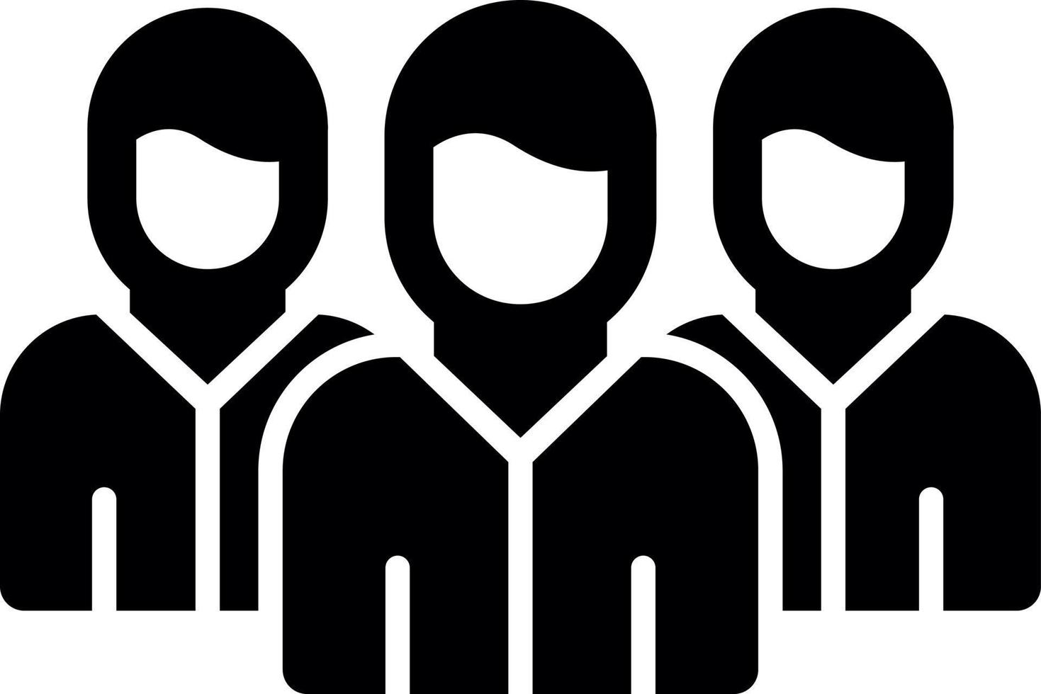Group Glyph Icon vector