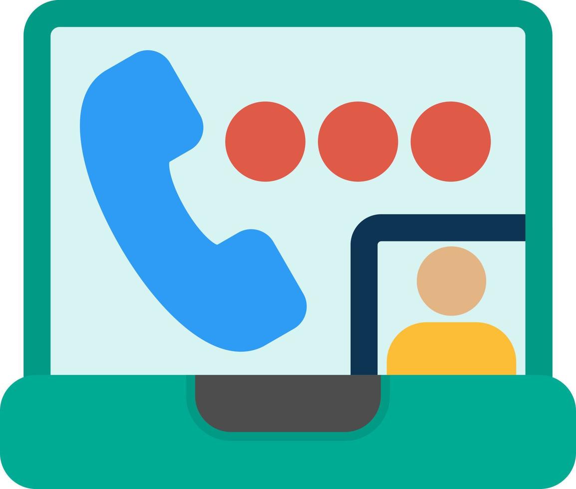 Video Call Flat Icon vector