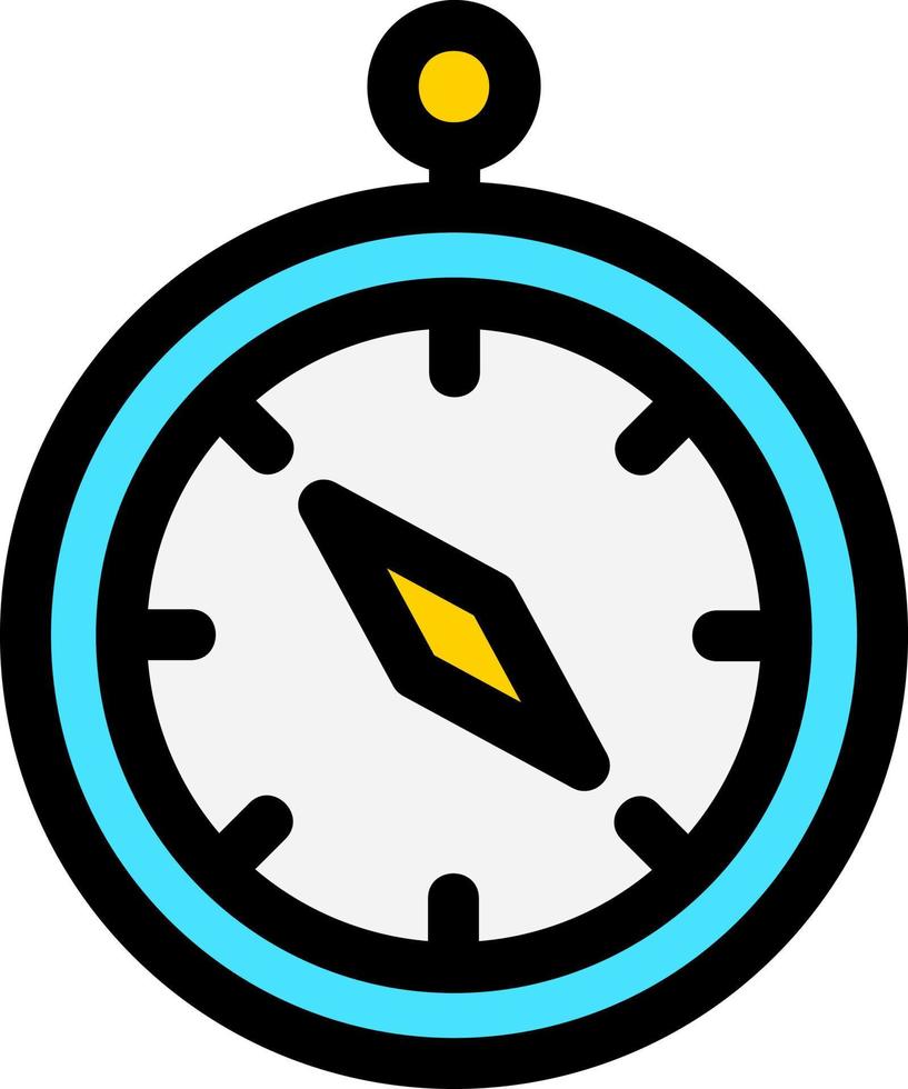 Compass Line Filled Icon vector