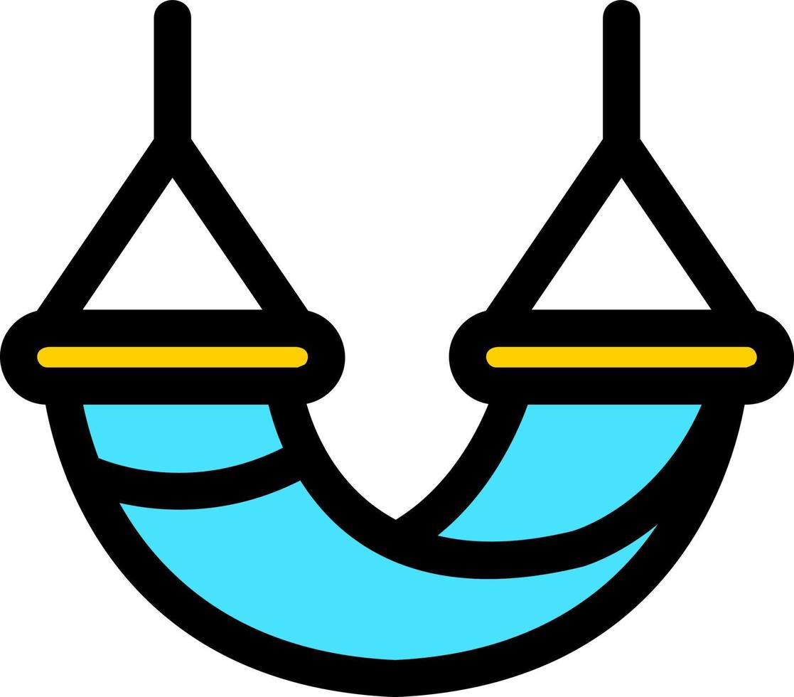 Hammock Line Filled Icon vector