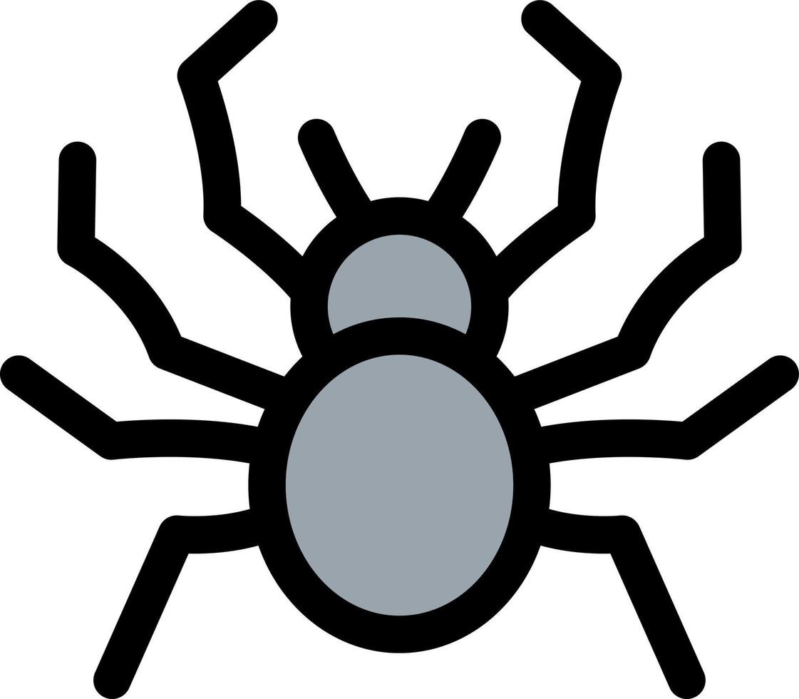 Spider Line Filled Icon vector