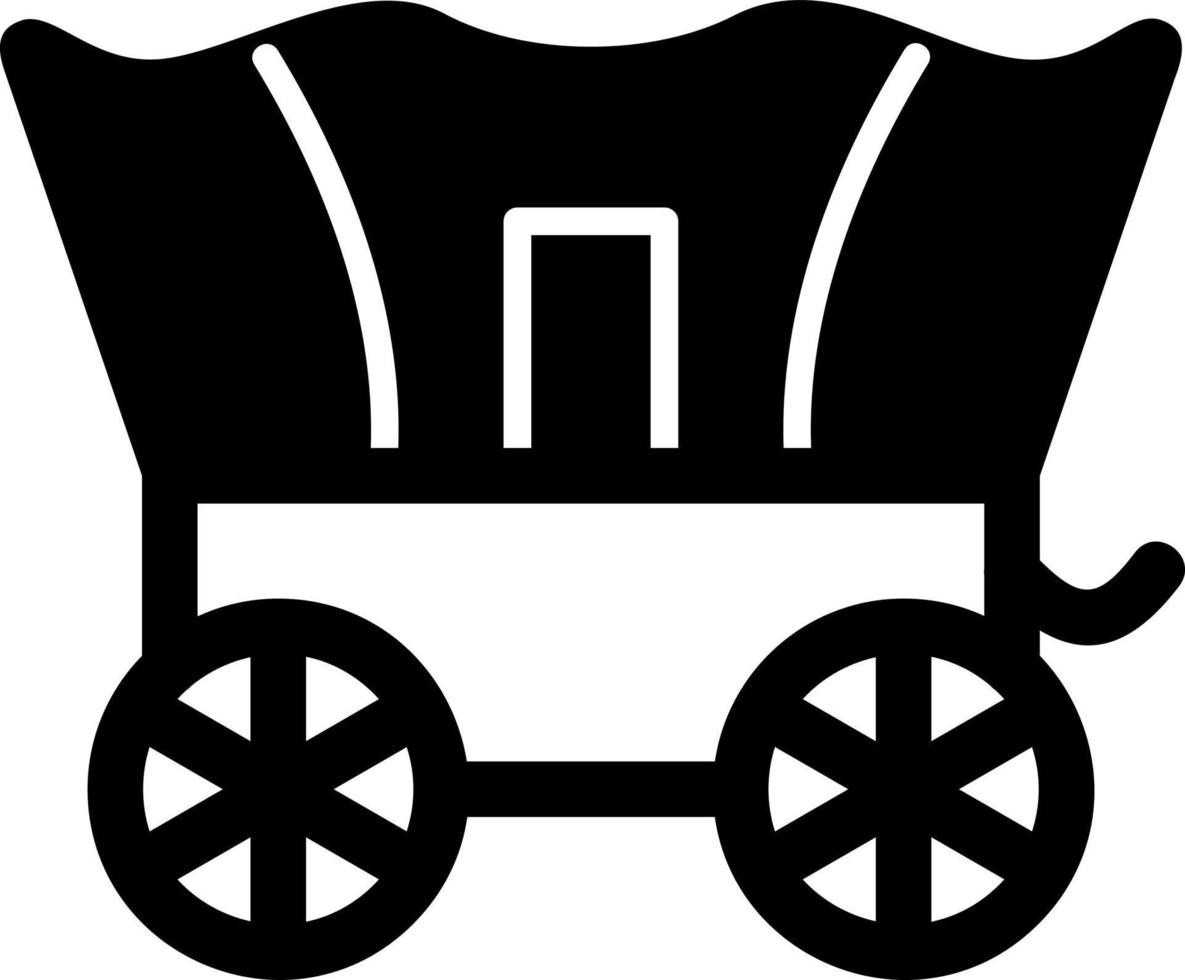 Desert Carriage Glyph Icon vector