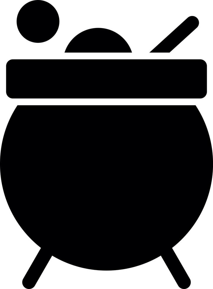 Cauldron Glyph Icon vector
