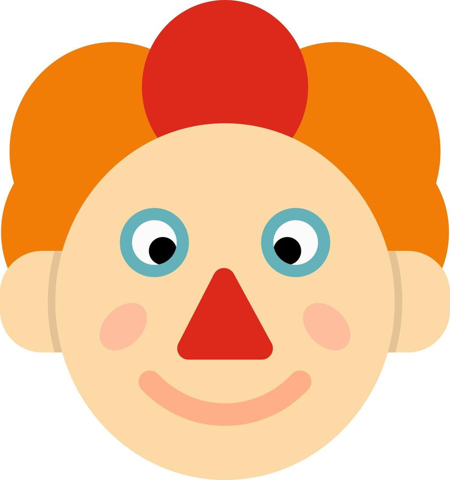 icono plano de payaso vector