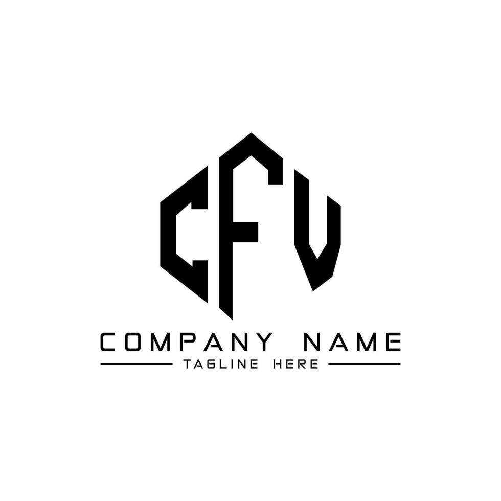 CFV letter logo design with polygon shape. CFV polygon and cube shape ...