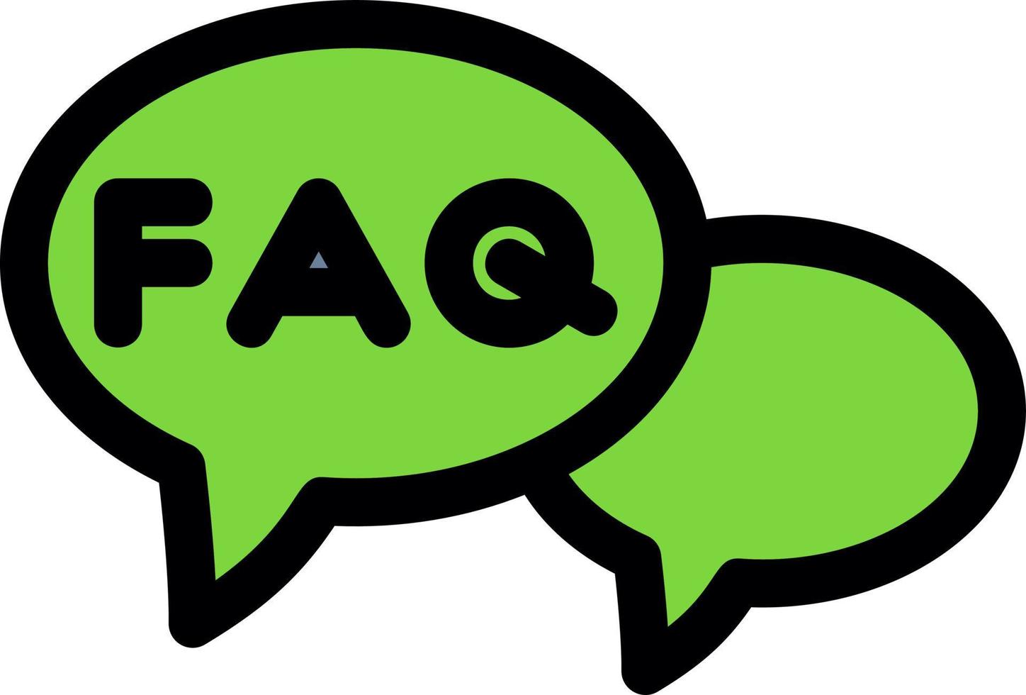 FAQ Line Filled Icon vector