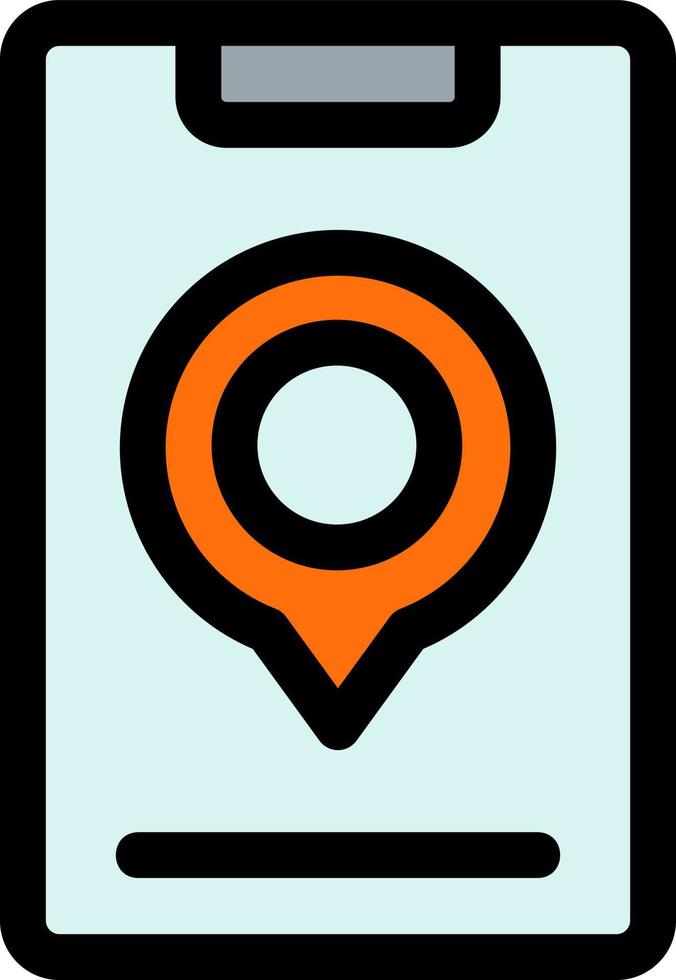 Smartphone Line Filled Icon vector