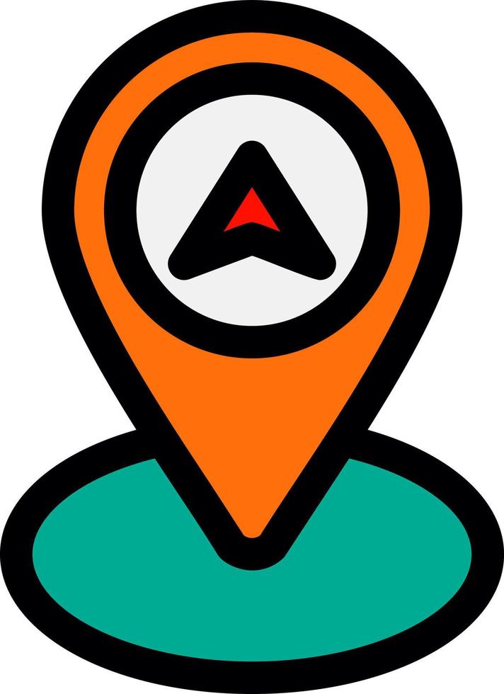 Gps Line Filled Icon vector