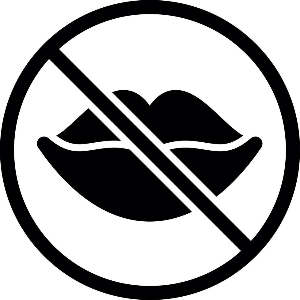 No Speak Glyph Icon vector
