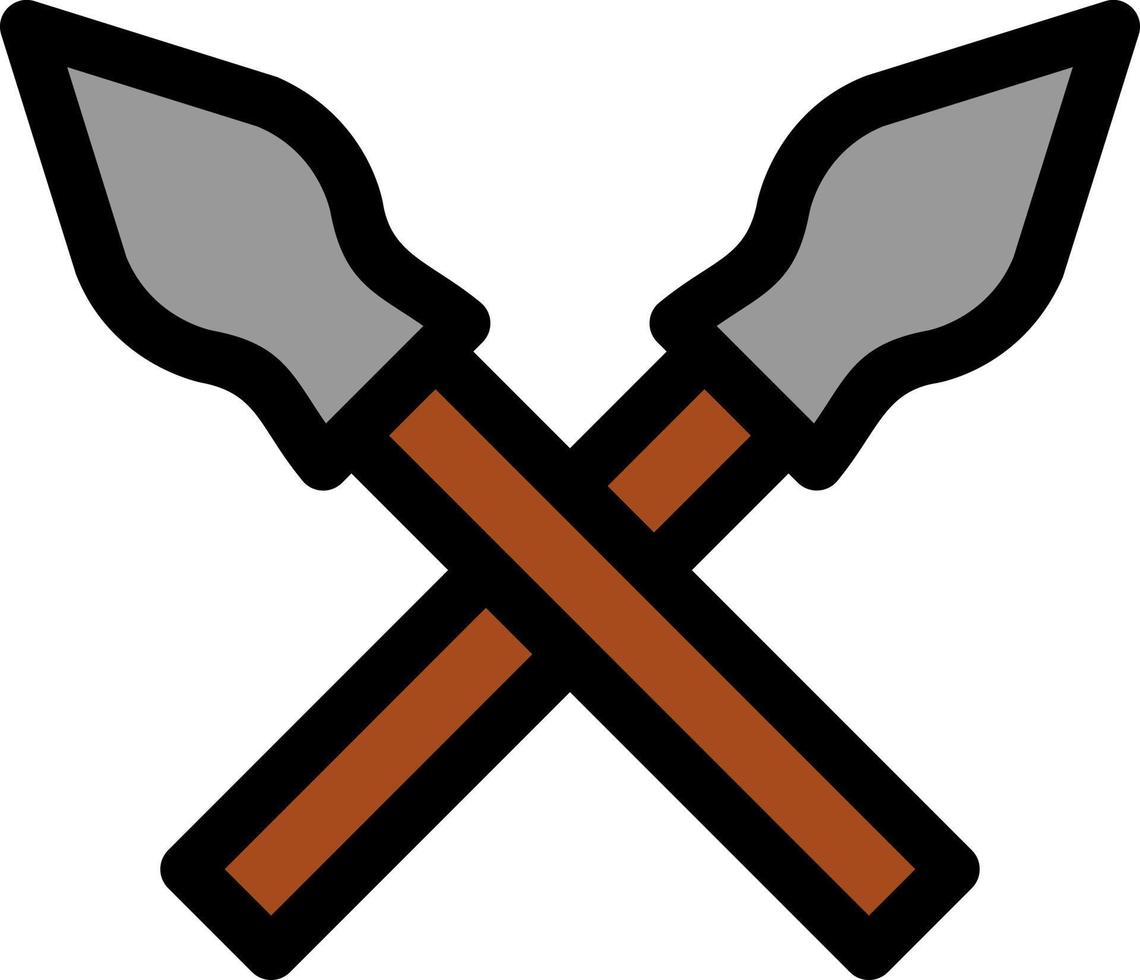 Javelin Line Filled Icon vector
