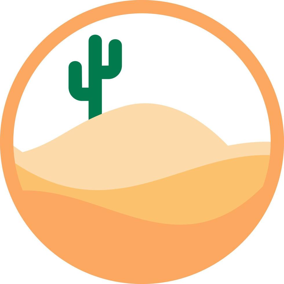 icono plano de arena del desierto vector