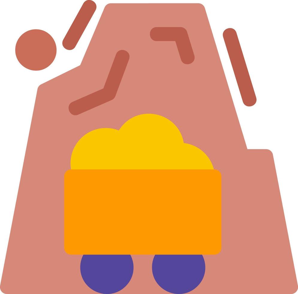 Desert Mine Flat Icon vector