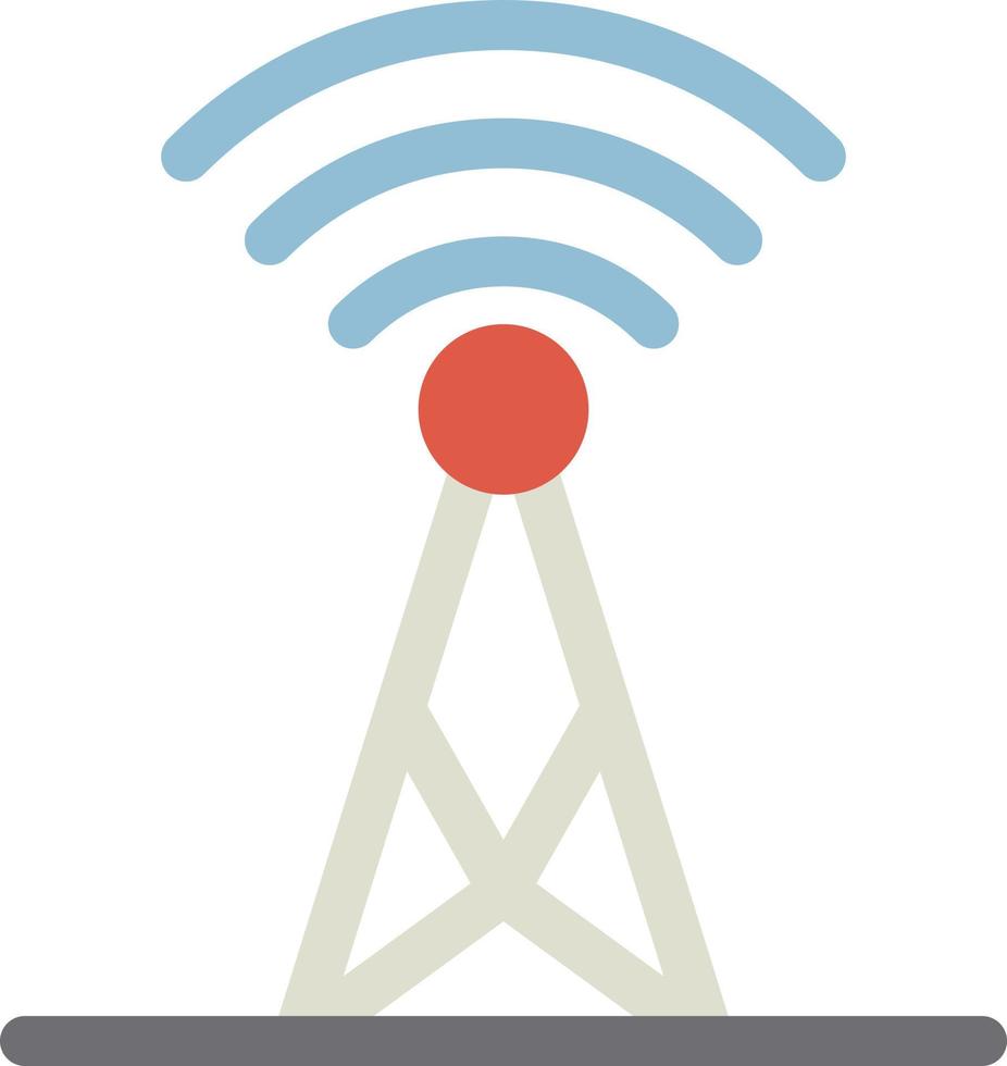 Broadcast Flat Icon vector