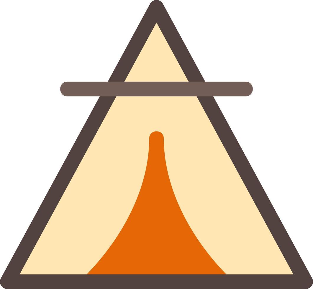 desierto, tipi, plano, icono vector