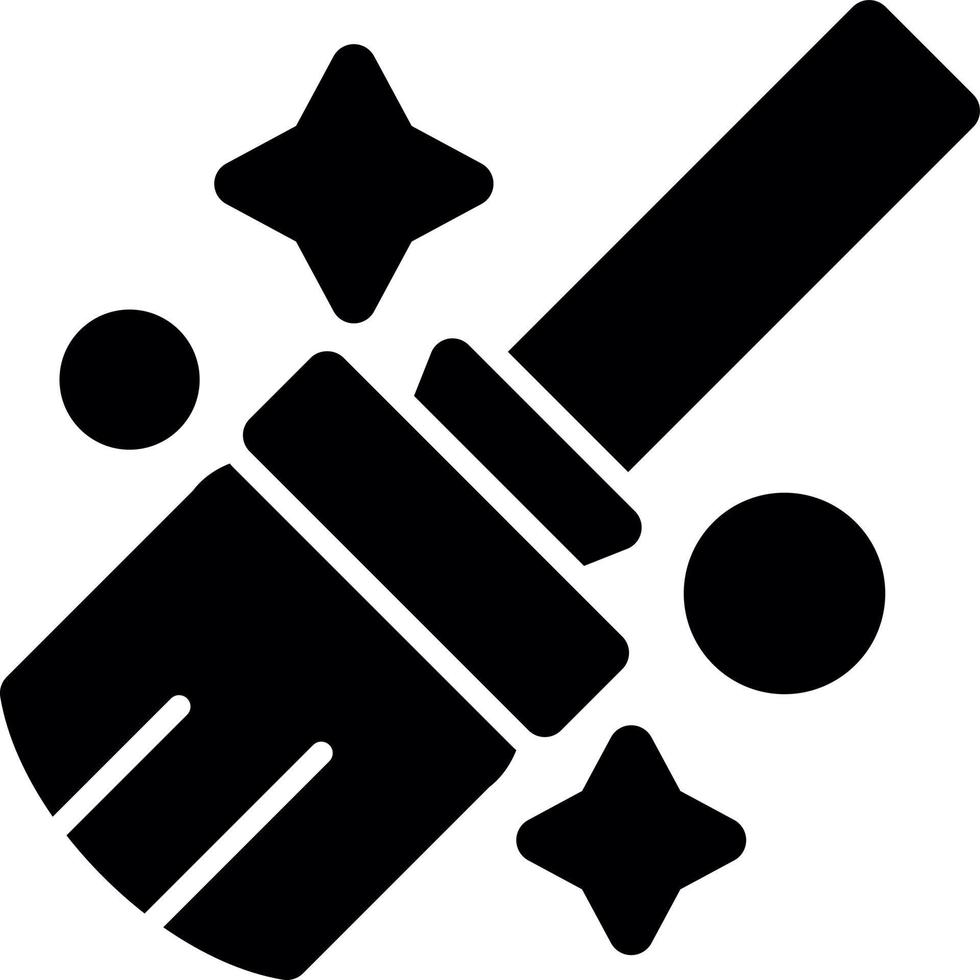 Flying Broom Glyph Icon vector