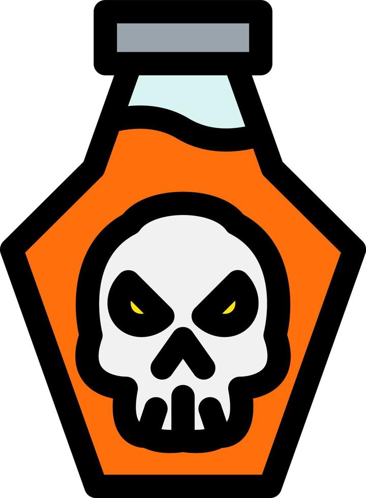 Poison Line Filled Icon vector