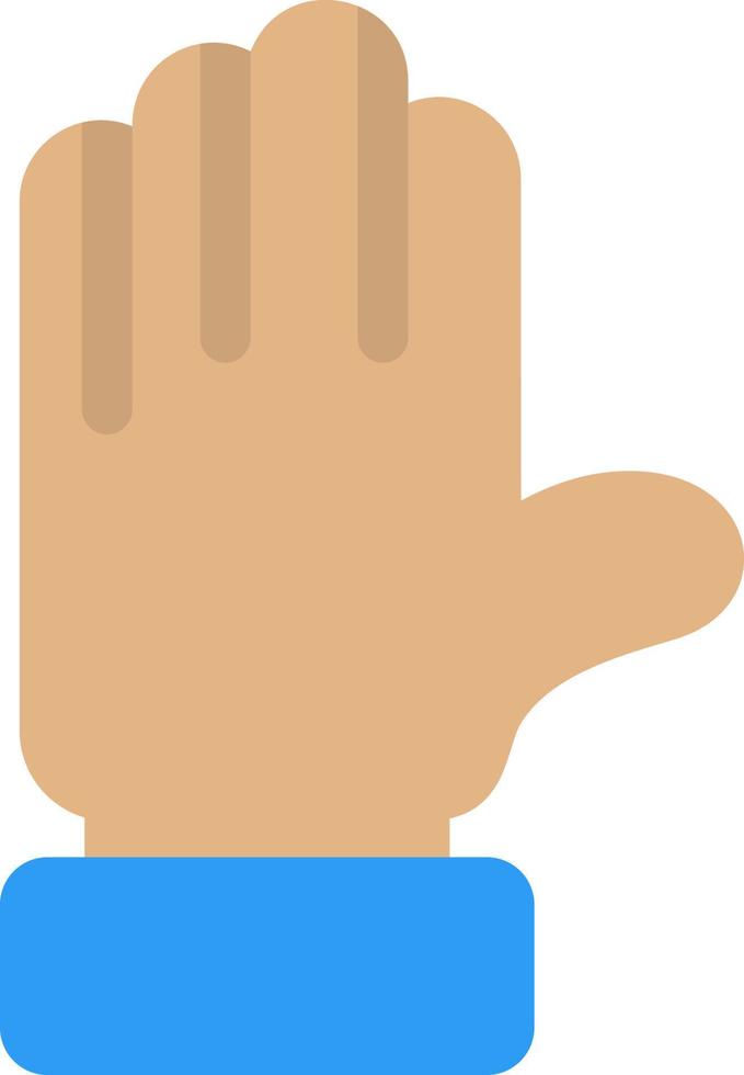 levantar la mano icono plano vector