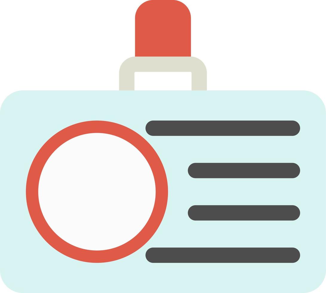 Id Card Flat Icon vector