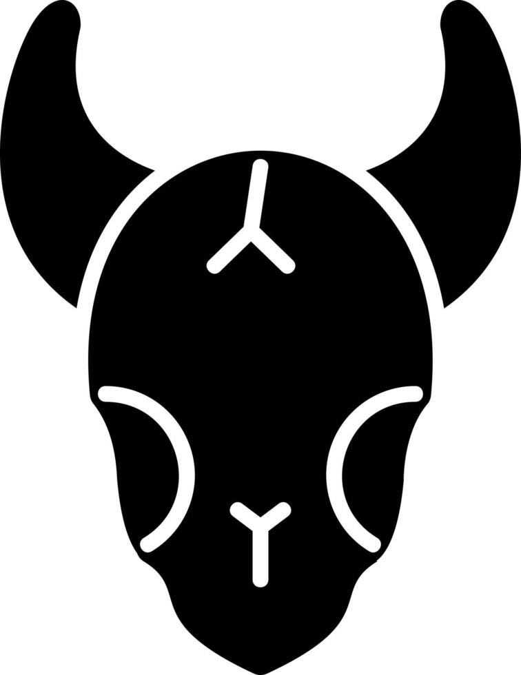 Bull Skull Glyph Icon vector