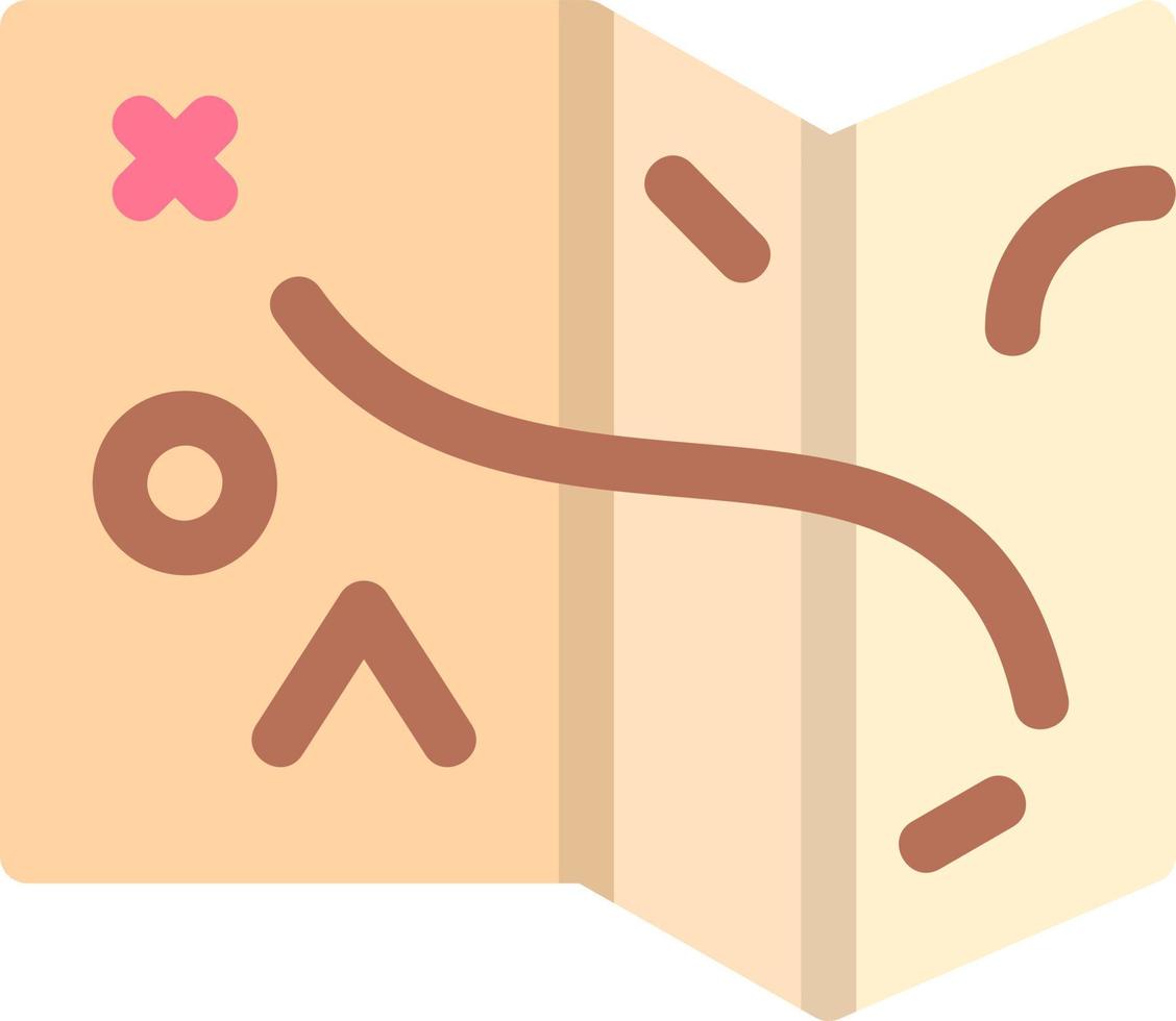 Desert Map Flat Icon vector