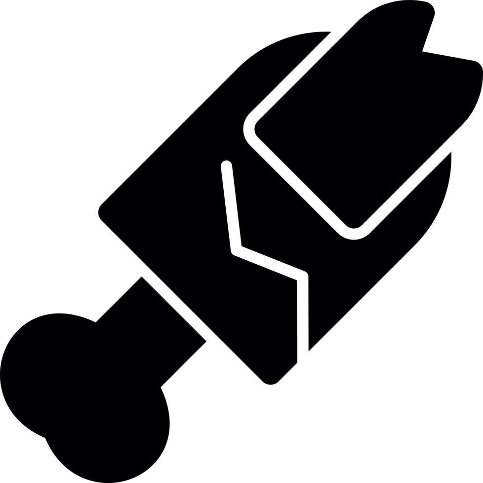 Scary Finger Glyph Icon vector