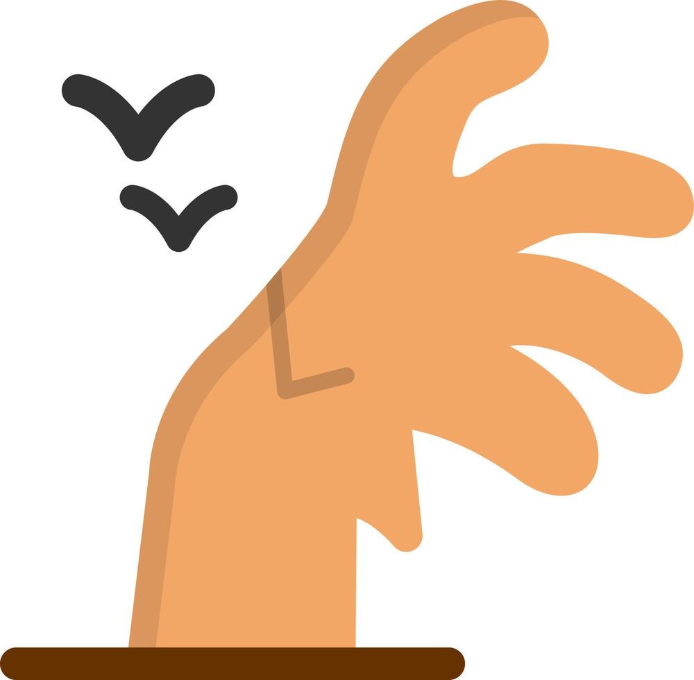 Scary Hand Flat Icon vector