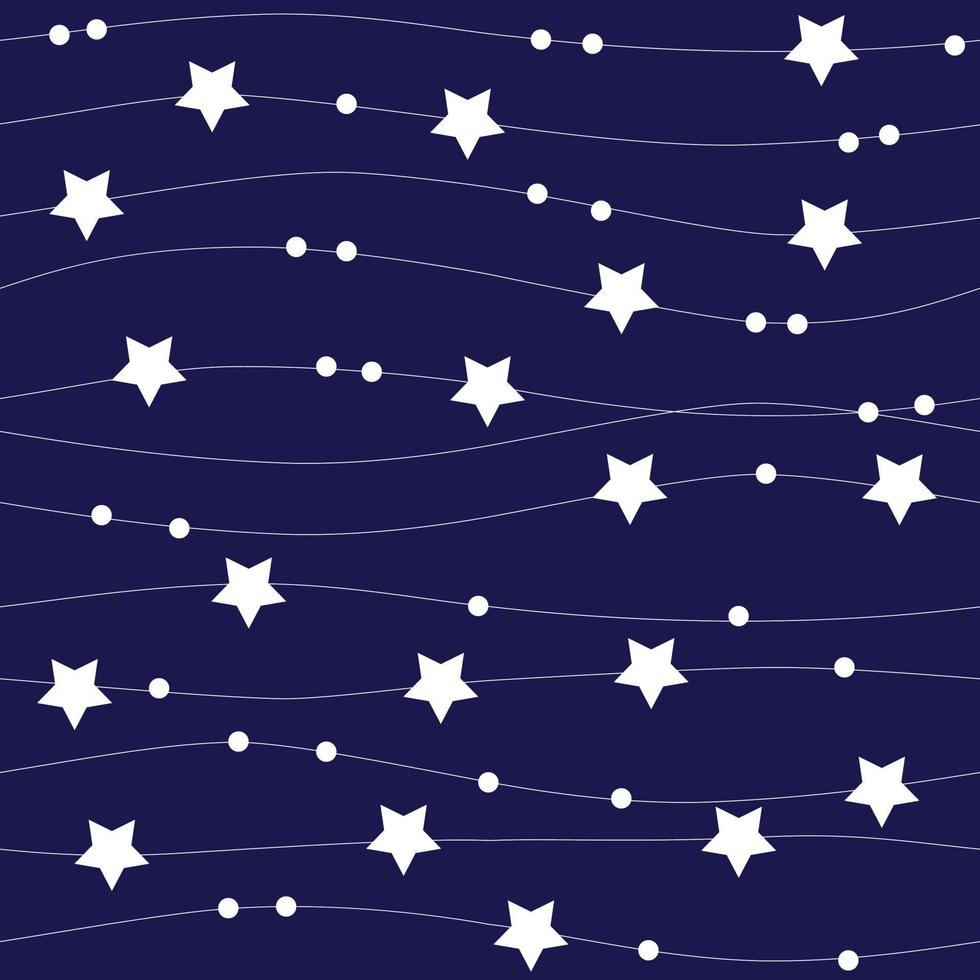 lindo fondo de vacaciones con estrellas doradas. patrón sin costuras de vacaciones. estrella de navidad decoración para papel de regalo, tela, ropa, textil, texturas superficiales, álbum de recortes. ilustración vectorial vector