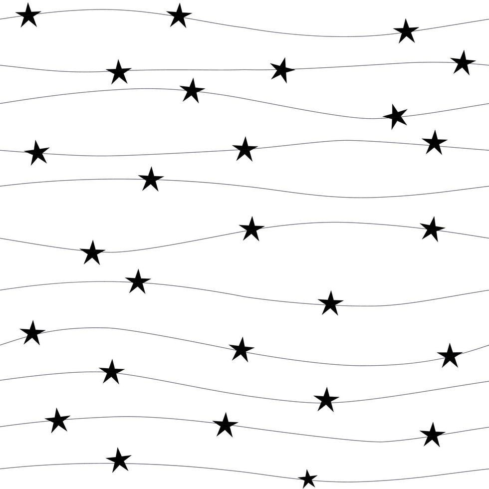 Holiday background, seamless pattern with stars. Vector illustration.