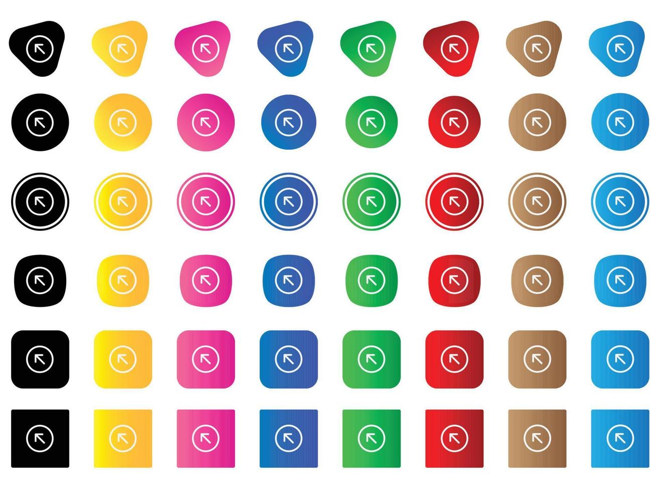 arrow up left circle icon . web icon set . icons collection. Simple vector illustration.