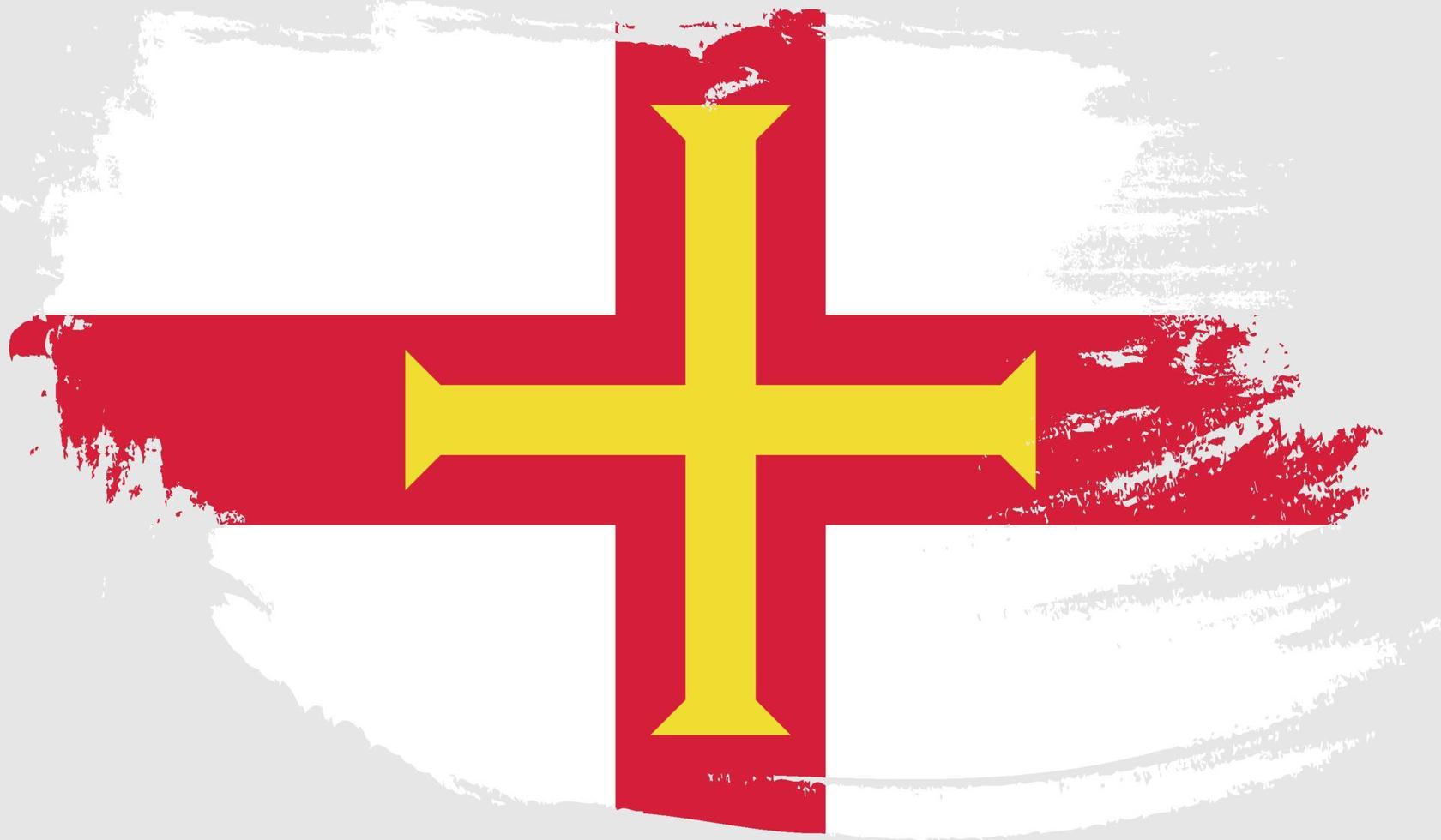 Guernsey flag with grunge texture vector