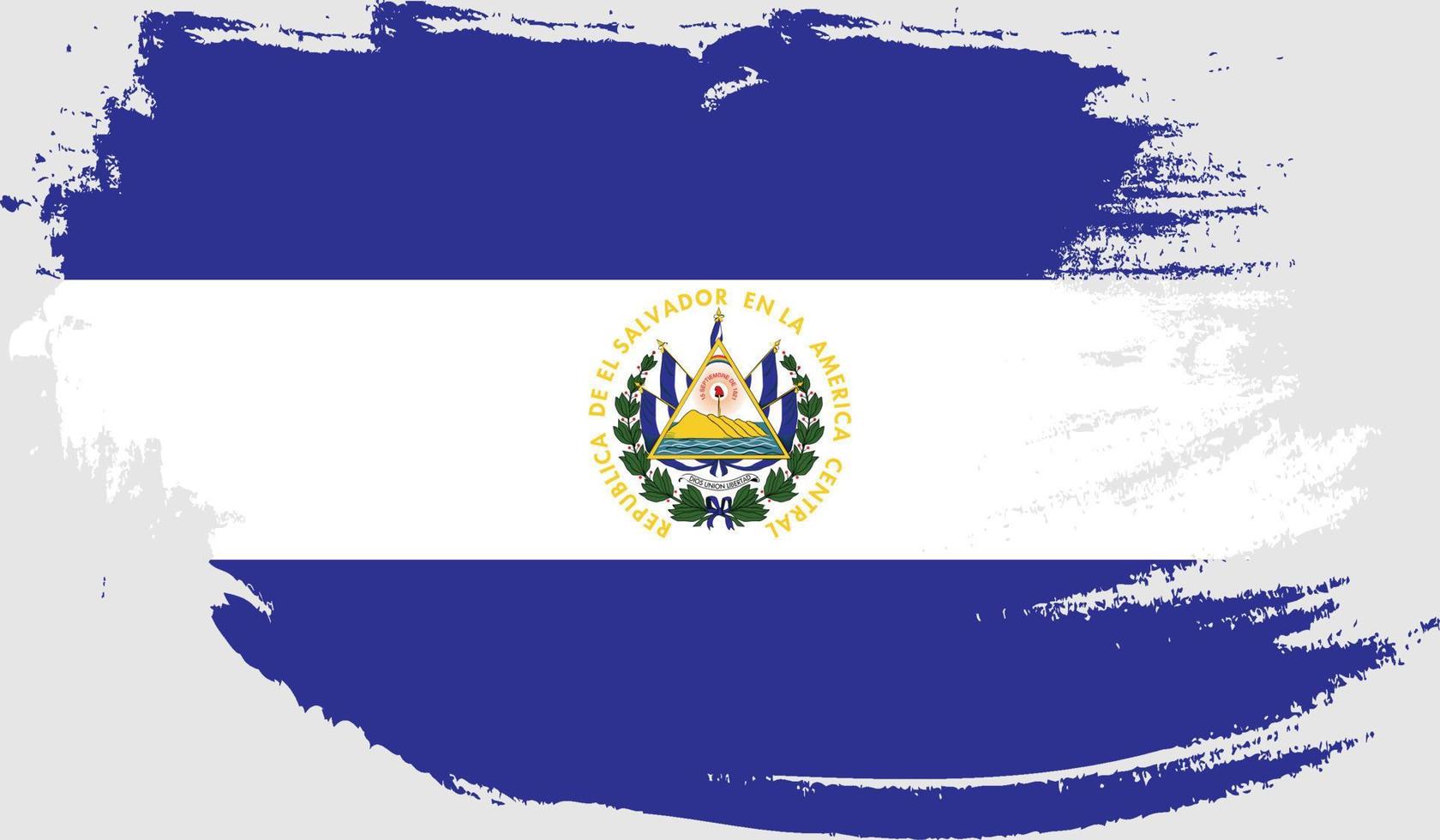 bandera salvadoreña con textura grunge vector