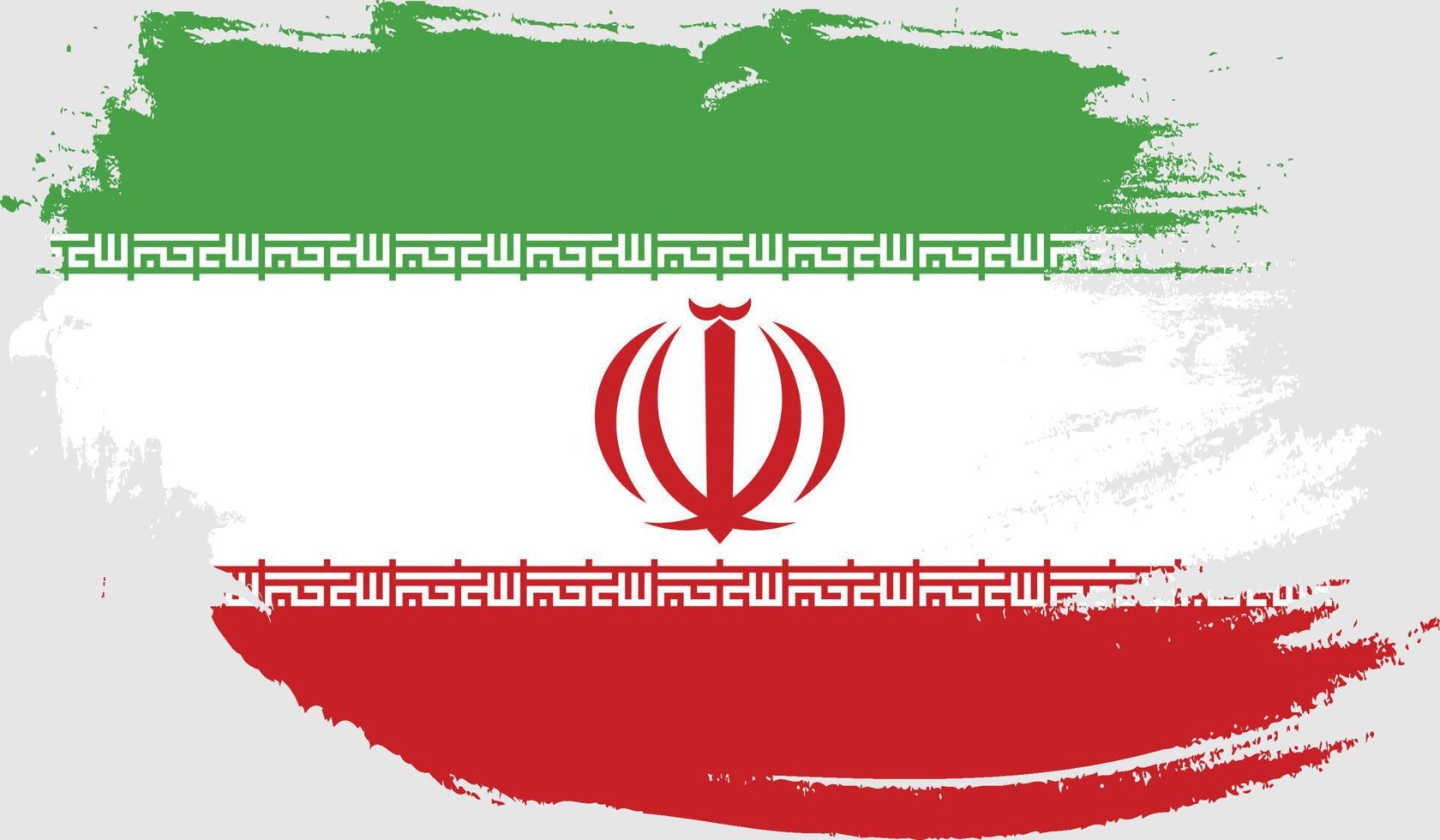 Iran flag with grunge texture vector