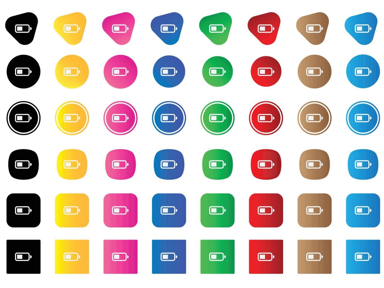battery half icon . web icon set . icons collection. Simple vector illustration.